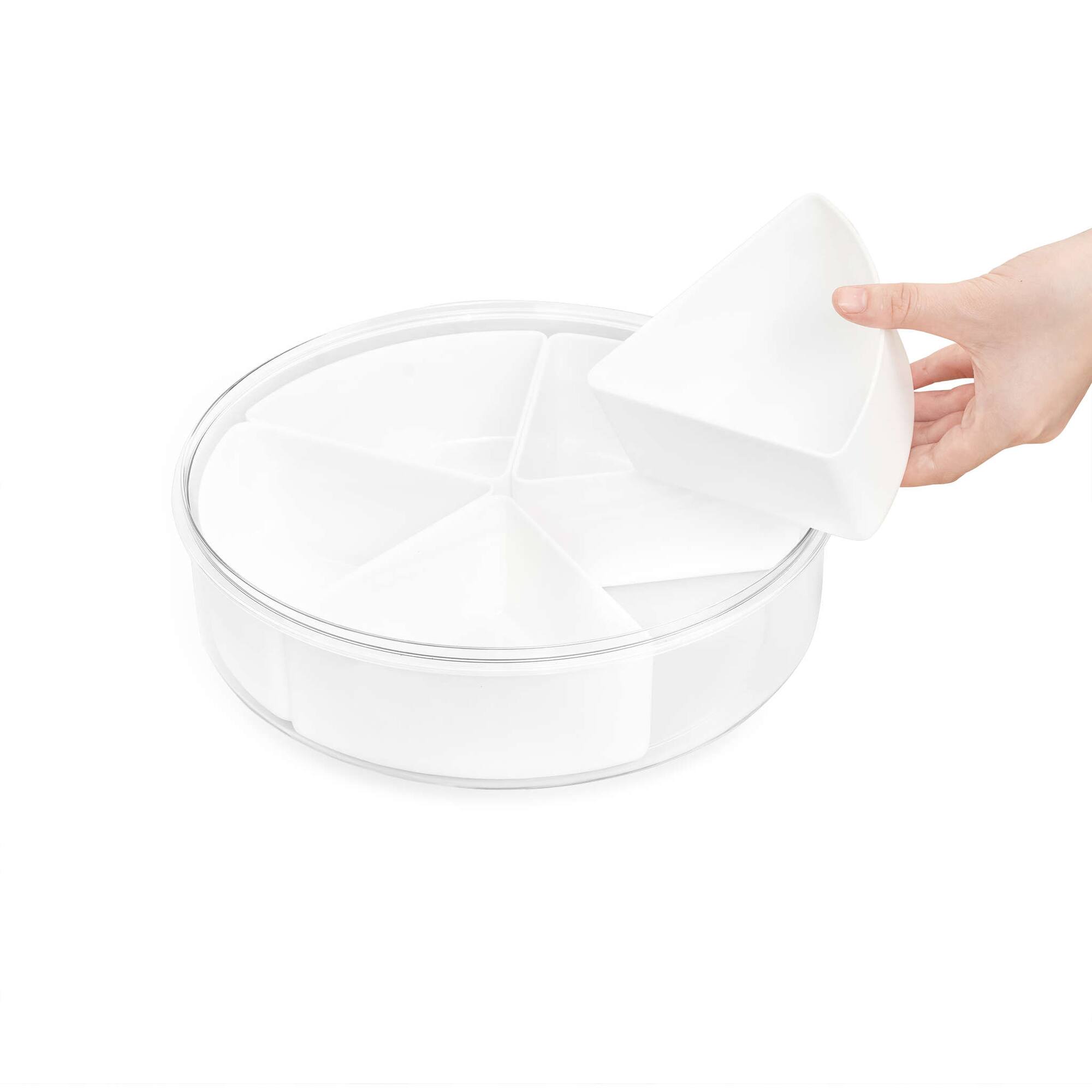White Round Storage Case with Removable Bins by Simply Tidy®